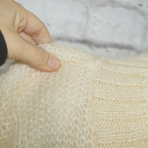 Vintage 80s Mohair Cardigan Sweater - Picture 3 of 7